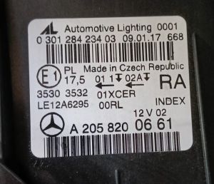 MERCEDES C CLASS W205 XENON SAG FAR 14-21 ORIJINAL SIFIR A2058200661