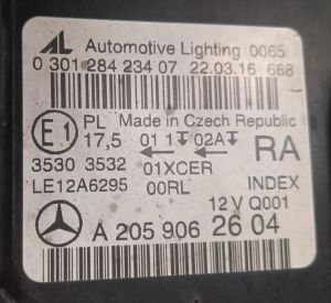 MERCEDES C CLASS W205 XENON SAG FAR 14-21 ORIJINAL CIKMA A2059062604 A2059063803