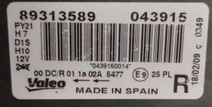 BMW 1 SERISI E87 XENON SAG FAR 04-08 ORIJINAL CIKMA 63117180840 04391S 89313589