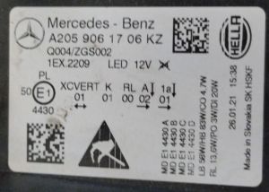 MERCEDES C CLASS W205 MULTIBEAM LED SOL FAR 21-23 ORIJINAL CIKMA A2059061706