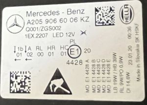 MERCEDES C CLASS W205 FULL LED SAG FAR 14-21 ORIJINAL CIKMA A2059066006