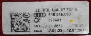 AUDI A7 C7 LED SOL IC STOP 10-14 ORIJINAL CIKMA 4G8945093