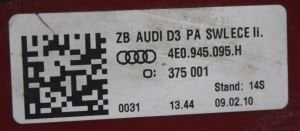 AUDI A8 LED SOL DIS STOP 08-10 ORIJINAL CIKMA 4E0945095H