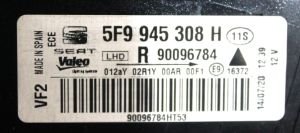 SEAT LEON 3 LED SAG IC STOP 17-20 ORIJINAL SIFIR 5F9945308H