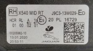 JAGUAR E-PACE X540 FULL LED SAG FAR 18-22 ORIJINAL CIKMA J9C3-13W029-ED