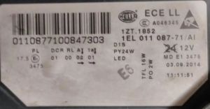 BMW 5 SERISI F10 LCI SOL FAR 13-17 ORIJINAL CIKMA 1EL011087-21 7317131-07 1EL011087-71