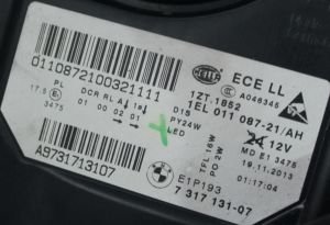 BMW 5 SERISI F10 LCI SOL FAR 13-17 ORIJINAL CIKMA 1EL011087-21 7317131-07 1EL011087-71