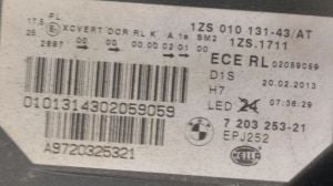 BMW 5 SERISI F10 F11 SOL FAR 09-13 ORIJINAL CIKMA 1ZS010131-43