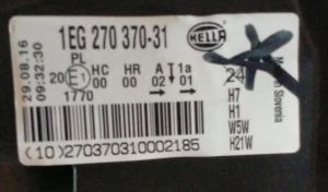 OPEL ASTRA H BLACKLINE SOL FAR 04-10 ORIJINAL SIFIR 1EG270370-31