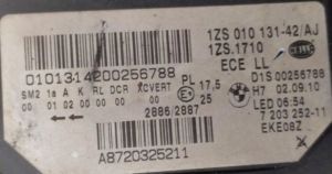 BMW 5 SERISI F10 F11 SAG FAR 09-13 ORIJINAL CIKMA 1ZS010131-42