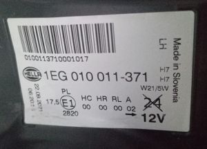 OPEL ASTRA J SOL FAR 10-15 ORIJINAL SIFIR 1EG01011371