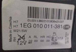 OPEL ASTRA J SAG FAR 10-15 ORIJINAL SIFIR 1EG010011381