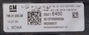 OPEL ASTRA K XENON ILUX LED SOL FAR 15-19 ORIJINAL CIKMA 20160919 39216450