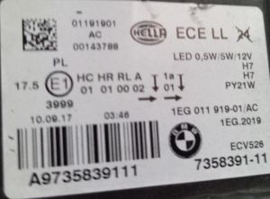 BMW 1 SERISI F20 F21 LCI SOL FAR 15-19 ORIJINAL CIKMA 1EG011919-01  A9735839111