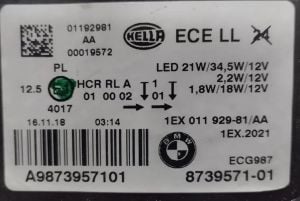 BMW 1 SERISI F20 F21 LCI FULL LED SOL FAR 15-19 ORIJINAL CIKMA 7435777 A9743577702 01192901 A9873957101 8739571-01