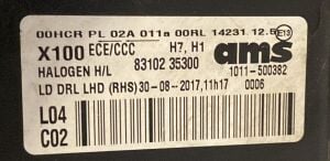 SSANGYONG TIVOLI XLV LED SAG FAR 15-19 ORIJINAL CIKMA 8310235300