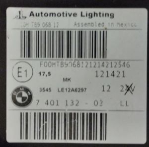 BMW X3 SERISI F25 LCI XENON SAG FAR 10-17 ORIJINAL CIKMA 7401132-03