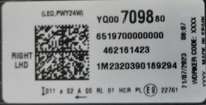 OPEL CROSSLAND X FULL LED SAG FAR 17-22 ORIJINAL CIKMA YQ00709880 39153539