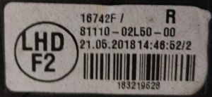 TOYOTA COROLLA E160 SAG FAR 16-18 ORIJINAL CIKMA 8111002L5000