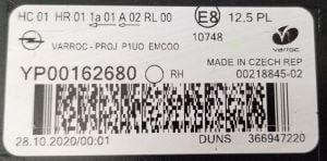 OPEL GRANDLAND X SAG FAR 17-22 ORIJINAL CIKMA YP00162680