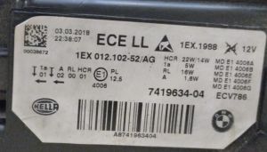 BMW 3 SERISI F30 F31 LCI LED SAG FAR 14-18 ORIJINAL CIKMA 63117419634-02 7214796-02 1EX012102-02 7419634-04 1EX012102-52