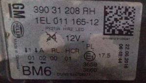 OPEL INSIGNIA A XENON LED SAG FAR 13-17 ORIJINAL CIKMA 1EL01116512