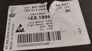 PORSCHE PANAMERA 971 SAG FAR 17-24 ORIJINAL CIKMA 1EX012254-02 971.941.036.J