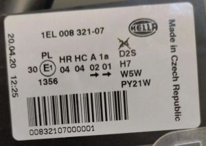 OPEL VECTRA C XENON SOL FAR 02-05 ORIJINAL SIFIR 1EL008321-07