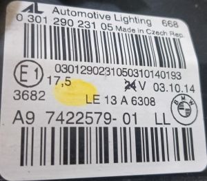 BMW 2 SERISI F45 F46 ACTIVE TOURER LED SOL FAR 14-21 ORIJINAL CIKMA 030129023105