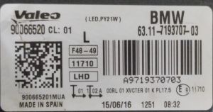 BMW X1 F48 LED SOL FAR 14-19 ORIJINAL CIKMA 6311719370703 63117436461